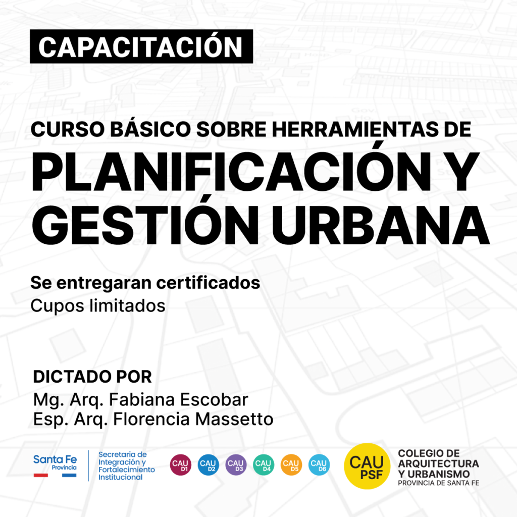 CURSO INICIAL SOBRE HERRAMIENTAS DE PLANIFICACIÓN Y GESTIÓN URBANA ...