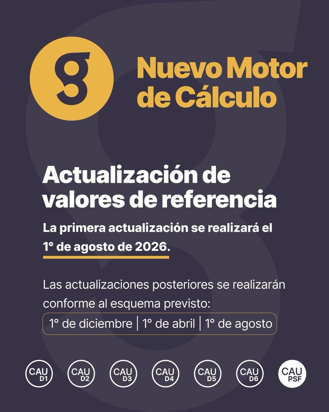Nuevo Motor de Cálculo: Actualización de valores de referencia