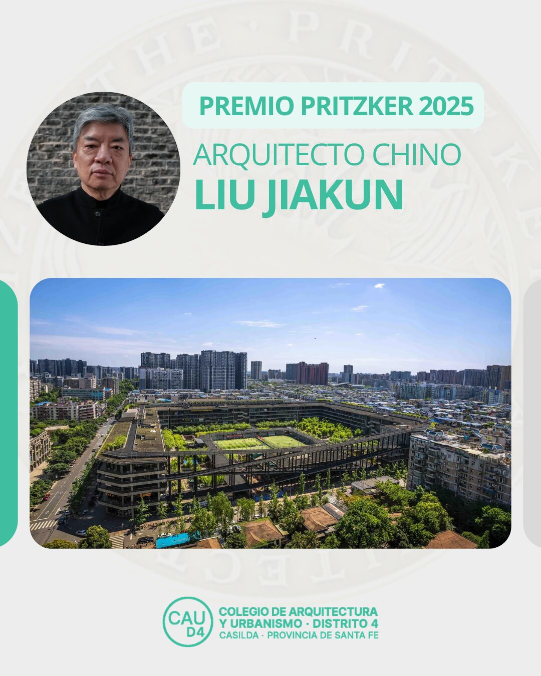 Arq. Liu Jiakun, ganador del Premio Pritzker 2025